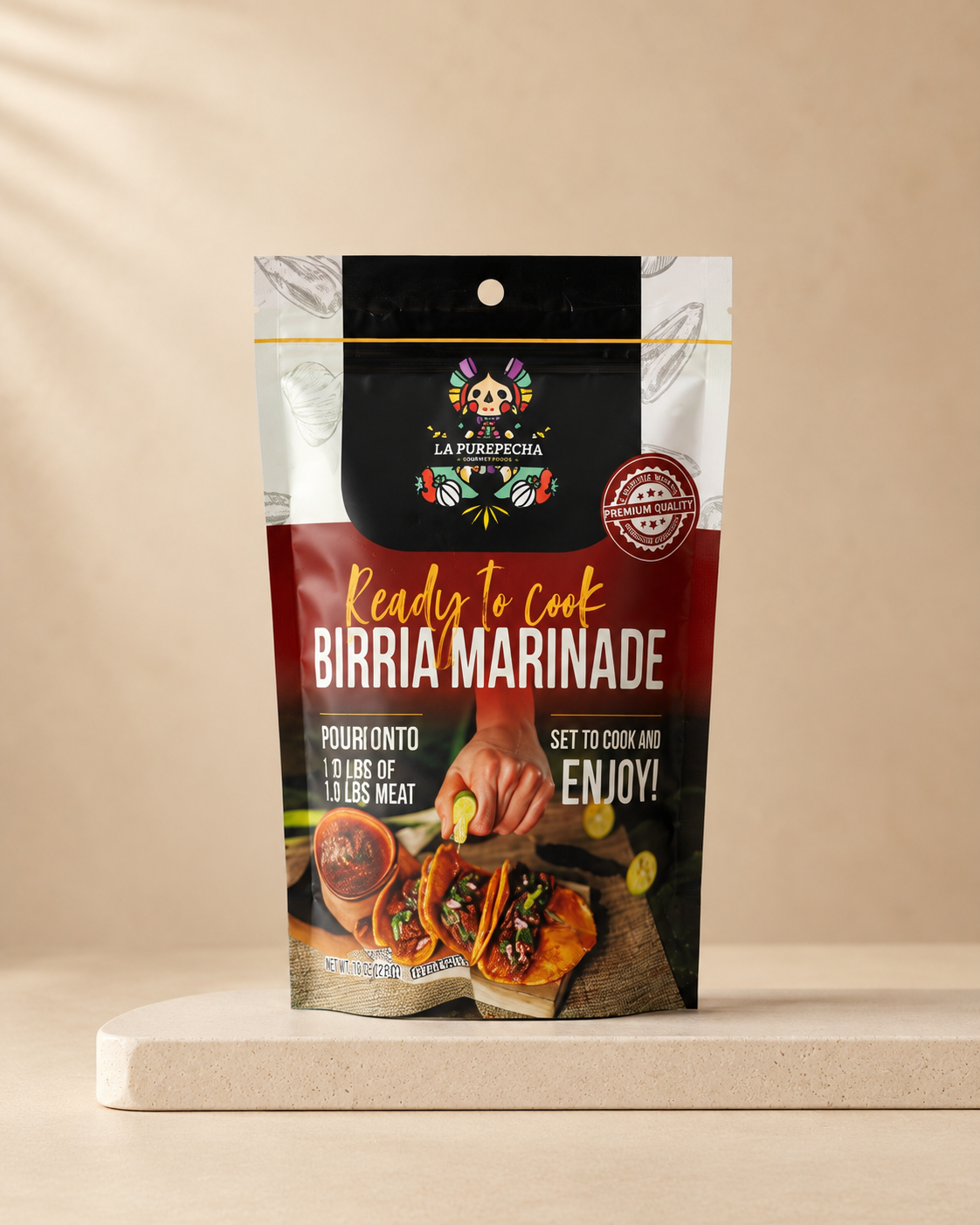 LA PUREPECHA FAMILY 3 PACK BIRRIA MARINADE, AUTHENTIC MEXICANS FLAVOR FOR 24 LBS