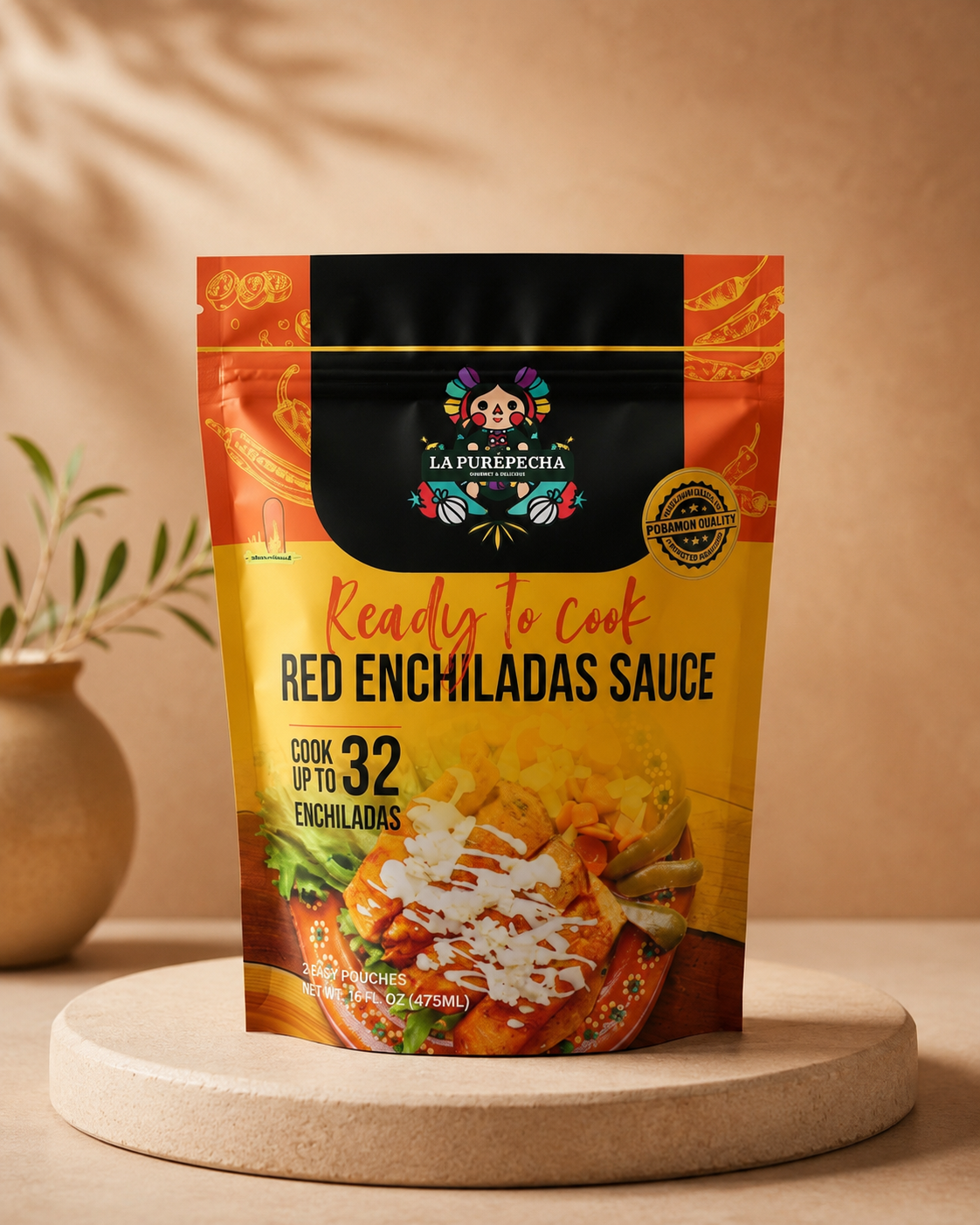 RED ENCHILADA SAUCE READY-TO-COOK (2-8OZ.POUCHES)