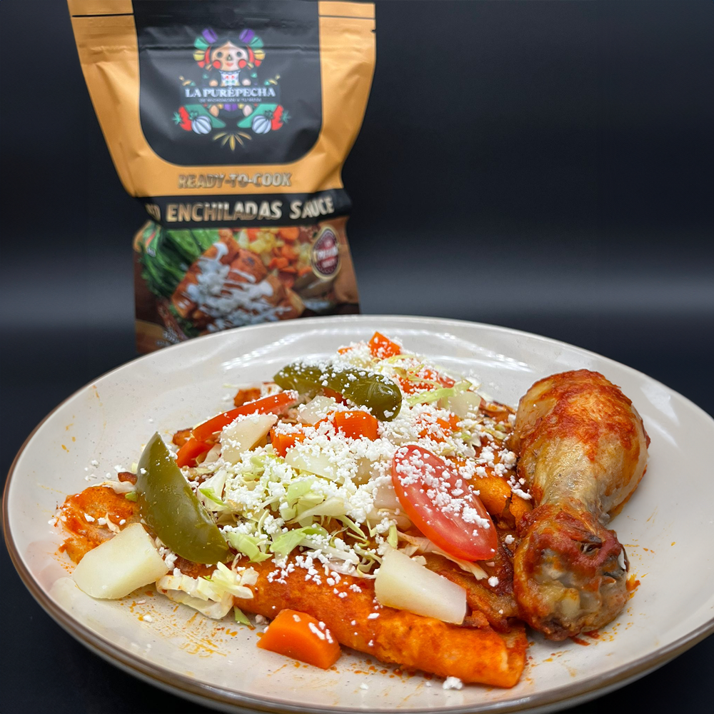 ENCHILADA SAUCE + SALSA MACHA BUNDLE READY-TO-USE (4 – 8 OZ. POUCHES)